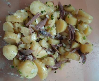salade de pommes de terre au confit de canard