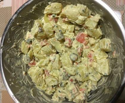Salade de pommes de terre au saumon fumé