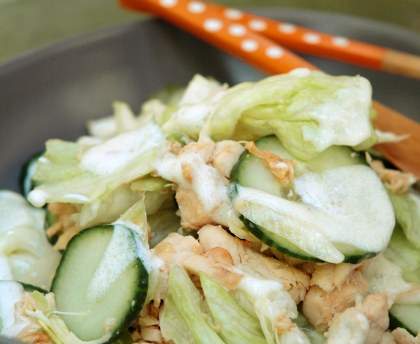 Salade de poulet sauce yaourt