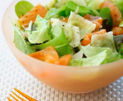 Salade de ravioles au saumon
