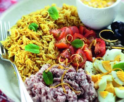 Salade de riz à l'indienne