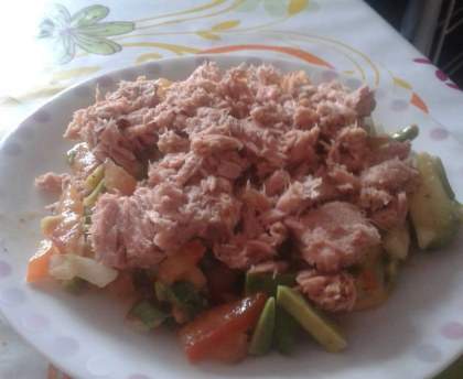 Salade de thon comme à l'Ile Maurice.