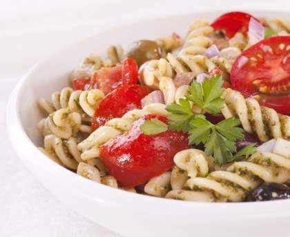 Salade de Tortis au Pesto et au jambon de parme