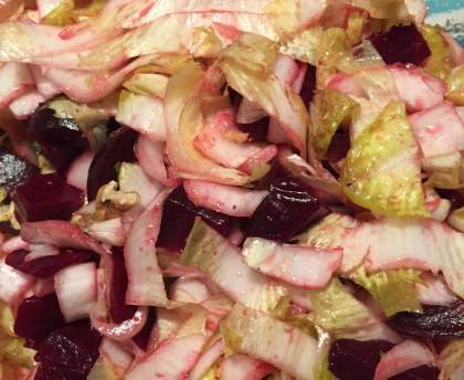 Salade d'endives automnale aux betteraves