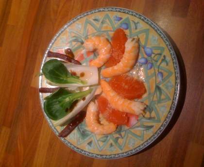 Salade d'endives, avocats, surimi