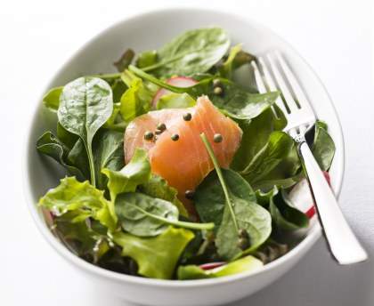 Salade d'épinard au saumon