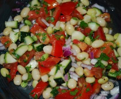 salade d'été aux haricots cocos