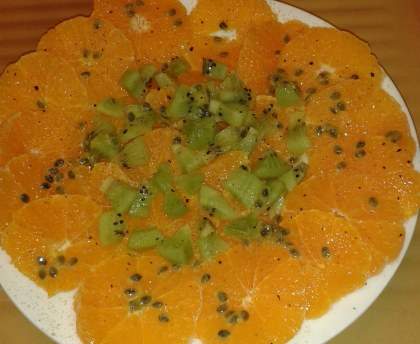 Salade exotique de clémentines