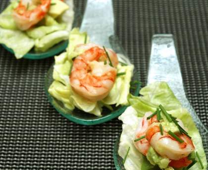 Salade iceberg aux crevettes