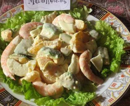 Salade légère crevettes et oranges