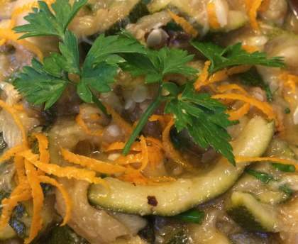 Salade libanaise de courgettes et aubergines