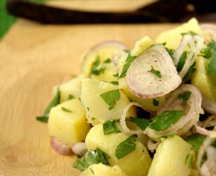 Salade Pomme de terre échalotes de mamie Margot