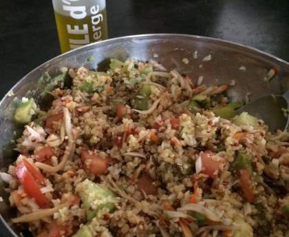 Salade tiède de quinoa gourmand