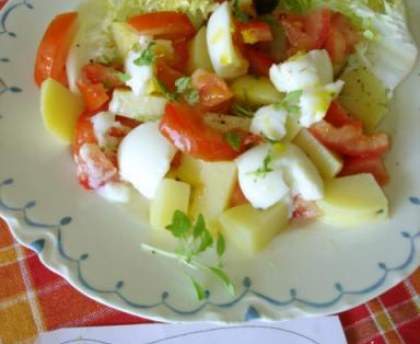 Salade toute simple au basilic