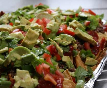 Salade verte aux nachos