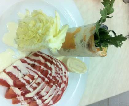 salades d'endives à la fourme et gésiers