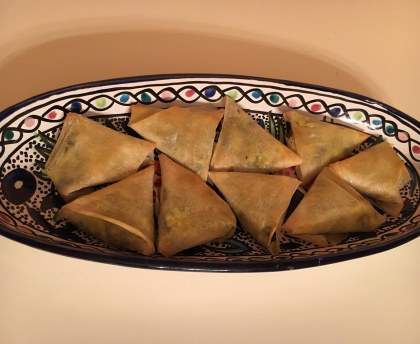 Samossas aux épinards et au curry