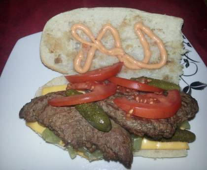 Sandwich americain steak haché