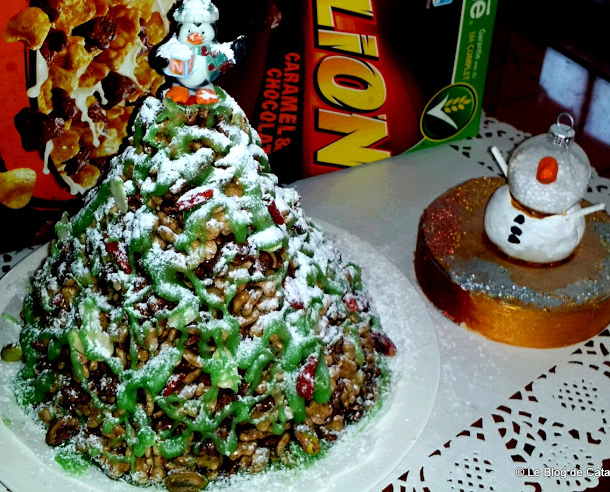 Sapin de Noël en céréales Lion