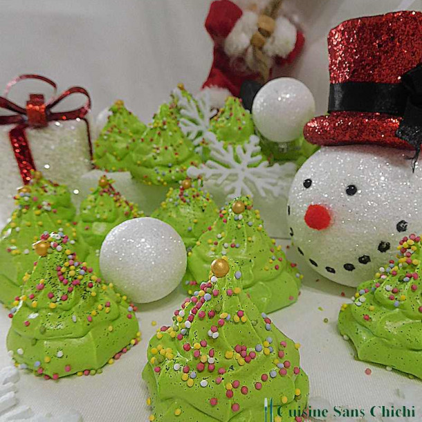 Sapin de Noël meringué