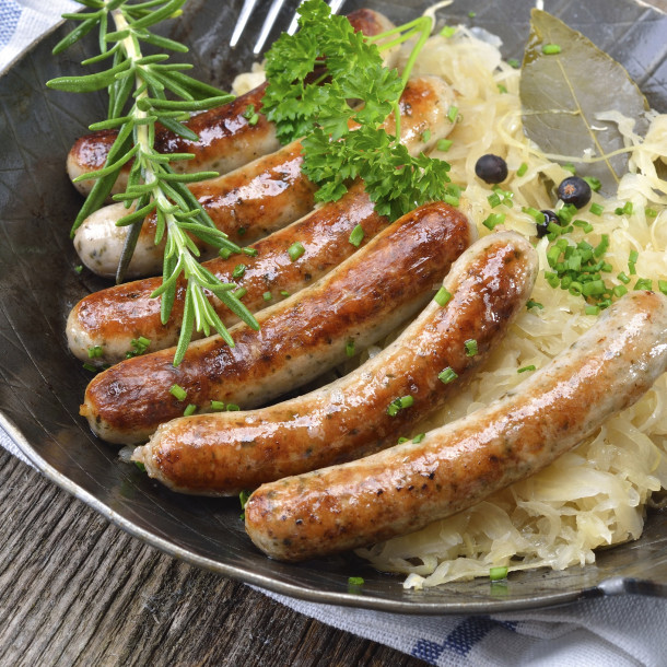 Saucisses au chou blanc