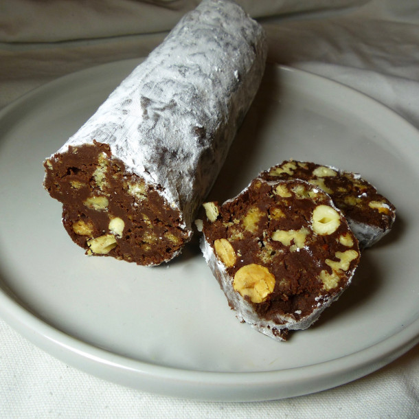 Saucisson au chocolat praliné