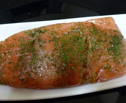 saumon à la scandinave 'gravelax'