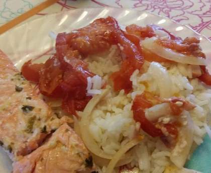 Saumon au four à la tomate