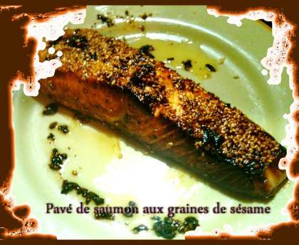 saumon au miel et sésame