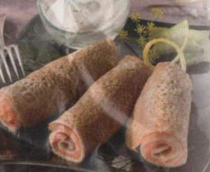 Saumon fumé en crêpes nordiques