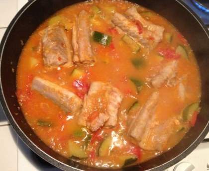 Saumonette aux petits légumes