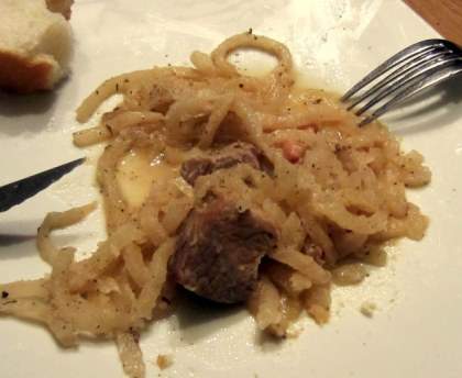 Sauté de porc à la choucroute de rave