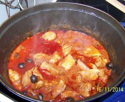 sauté de porc à la portugaise