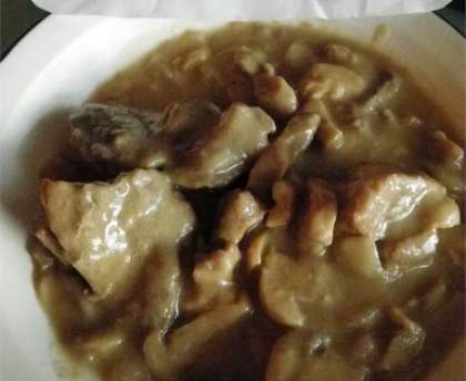 Sauté de porc au cidre aux champignons