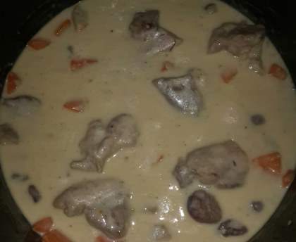 Sauté de porc aux marrons facon blanquette