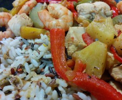 Sauté de poulet à l'ananas