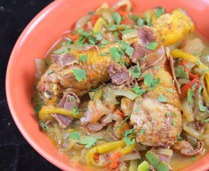 Sauté de Poulet Basquaise au wok
