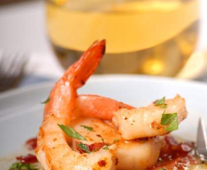 Sauté de Saint Jacques et crevettes citronné