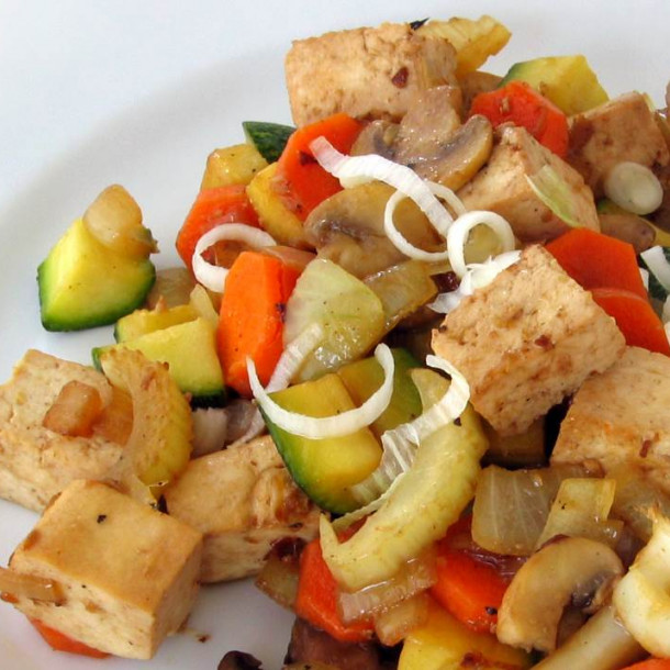 Sauté de tofu et légumes sans gluten