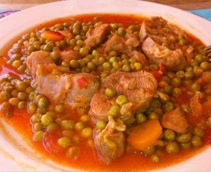 Sauté de veau aux petits pois