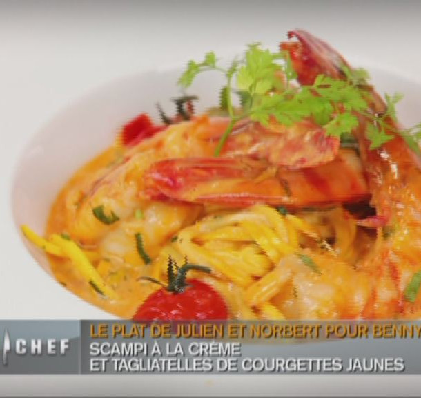 Scampi à la crème