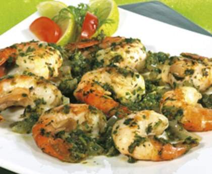 Scampis à l'ail