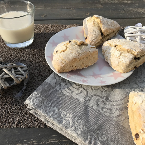 Scones banane, chocolat 