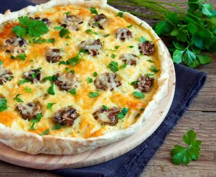 Simple quiche aux champignons
