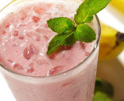 Smoothie banane-fraise
