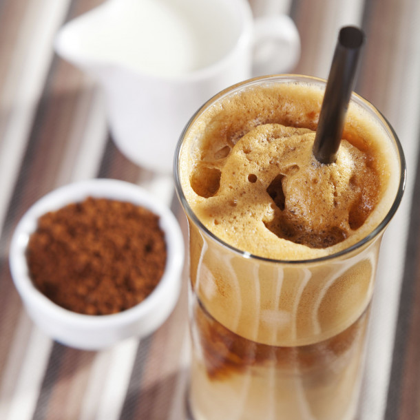 Smoothie café, chocolat et banane
