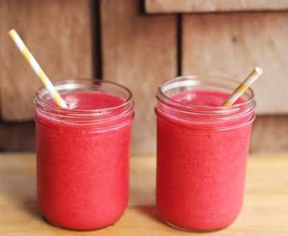 Smoothies framboise et limonade