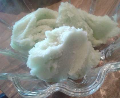 Sorbet à la  menthe fraiche