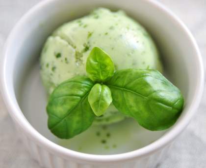 sorbet au basilic