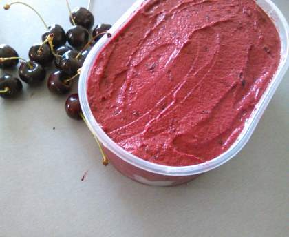 Sorbet aux cerises et au kirsch